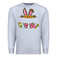 Heather Grey Western Easter bunny name frame Premium Sweatshirt - OliviaCreatesArt