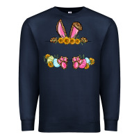 Navy Western Easter bunny name frame Premium Sweatshirt - OliviaCreatesArt