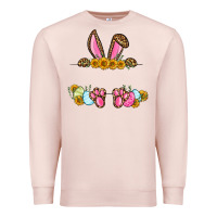 Pale Pink Western Easter bunny name frame Premium Sweatshirt - OliviaCreatesArt