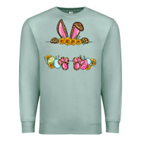 Seafoam Western Easter bunny name frame Premium Sweatshirt - OliviaCreatesArt