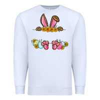 White Western Easter bunny name frame Premium Sweatshirt - OliviaCreatesArt