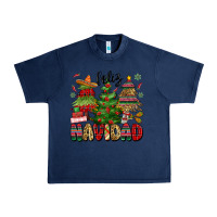 Navy feliz navidad Urban Heavy Tee - MaliasSmallBusiness