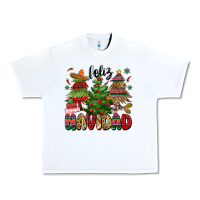 White feliz navidad Urban Heavy Tee - MaliasSmallBusiness