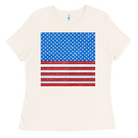 Bone Glitter 4th Of July Seamless Pattern Ladies Tee - BundleAndBundleShop
