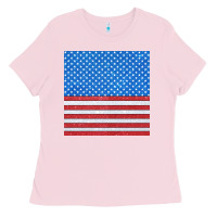Bubblegum Pink Glitter 4th Of July Seamless Pattern Ladies Tee - BundleAndBundleShop