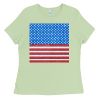 Matcha Glitter 4th Of July Seamless Pattern Ladies Tee - BundleAndBundleShop