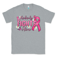 Heather Grey nobody fights alone Classic Tee - MaliasSmallBusiness