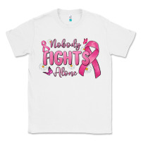 White nobody fights alone Classic Tee - MaliasSmallBusiness