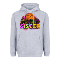 Heather Grey basketball sister Heavyweight Hoodie - OliviaCreatesArt