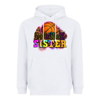 White basketball sister Heavyweight Hoodie - OliviaCreatesArt