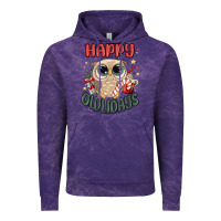 Cloud Purple happy owlidays Vintage Hoodie - MaliasSmallBusiness