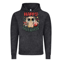Vintage Black happy owlidays Vintage Hoodie - MaliasSmallBusiness