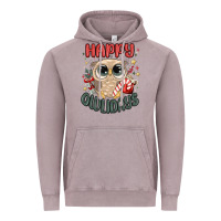 Vintage Zinc happy owlidays Vintage Hoodie - MaliasSmallBusiness