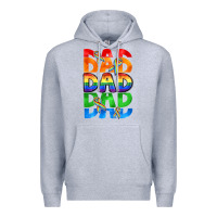 Heather Grey Dad dad dad pride Premium Hoodie - CowGirlArtShop