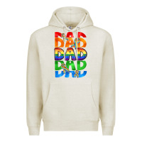 Oatmeal Heather Dad dad dad pride Premium Hoodie - CowGirlArtShop