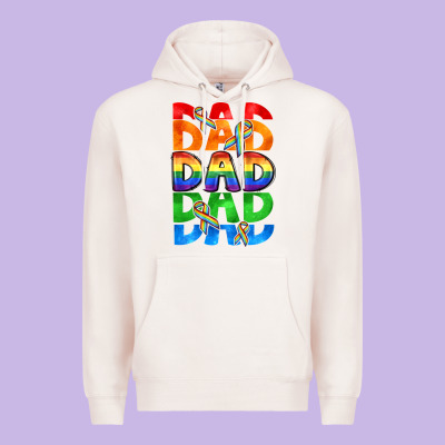 Dad Dad Dad Pride Premium Hoodie Designed By Cowgirlartshop