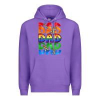 Purple Dad dad dad pride Premium Hoodie - CowGirlArtShop