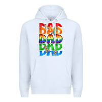 White Dad dad dad pride Premium Hoodie - CowGirlArtShop