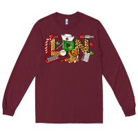 Burgundy Christmas lpn certified nursing assistant Long Sleeve Tee - LillyAllenDesigns