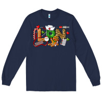 Navy Christmas lpn certified nursing assistant Long Sleeve Tee - LillyAllenDesigns