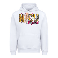 White Nicu Mama Urban Hoodie - CowhideDigitalArt