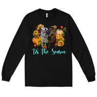 Black Tis The Season Cows Long Sleeve Tee - RanaPortraitStore