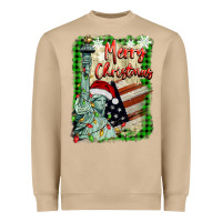 Mushroom merry christmas  statue of liberty Heavyweight Sweatshirt - BarkalooDesign