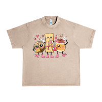 French Oak mexican pan dulce cartoon characters Urban Heavy Tee - MaliasSmallBusiness