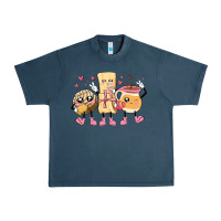 Midnight Navy mexican pan dulce cartoon characters Urban Heavy Tee - MaliasSmallBusiness