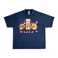 Navy mexican pan dulce cartoon characters Urban Heavy Tee - MaliasSmallBusiness