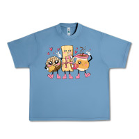 Pebble Blue mexican pan dulce cartoon characters Urban Heavy Tee - MaliasSmallBusiness
