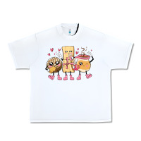 White mexican pan dulce cartoon characters Urban Heavy Tee - MaliasSmallBusiness