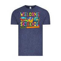 Vintage Denim welcome school Vintage Tee - NancyCooperArtShop
