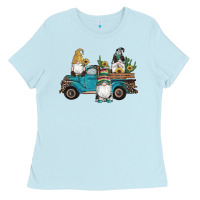 Baby Blue western gnomes truck sunflowers cactus gemstone leopard glitter serape Ladies Tee - Artiststas