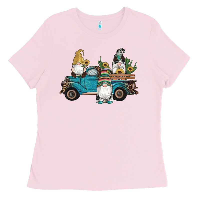 Western Gnomes Truck Sunflowers Cactus Gemstone Leopard Glitter Serape Ladies Tee by Artiststas | Teevron