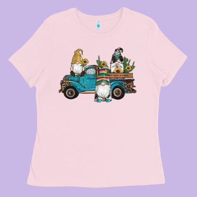 Western Gnomes Truck Sunflowers Cactus Gemstone Leopard Glitter Serape Ladies Tee Designed By Artiststas