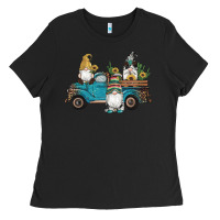 Black western gnomes truck sunflowers cactus gemstone leopard glitter serape Ladies Tee - Artiststas