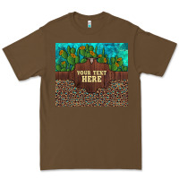 Cacao preview custom cactus and sunflowers leopard turquoise Premium Tee - Artiststas