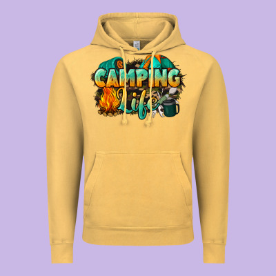 Camping Life Vintage Hoodie Designed By Nancycooperartshop