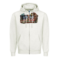 Oatmeal Heather Eat. 1776 eagle 4th of july Zipper Hoodie - HowdyJamesFarm