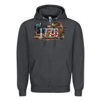 Smoke Eat. 1776 eagle 4th of july Zipper Hoodie - HowdyJamesFarm