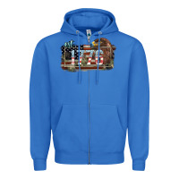 True Royal Eat. 1776 eagle 4th of july Zipper Hoodie - HowdyJamesFarm