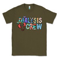Army Green dialysis crew Classic Tee - CowhideDigitalArt