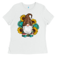 White western gnomes sunflowers gemstones leopard serape cowhide glitter Ladies Tee - Artiststas