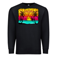 Black summer vibes Premium Sweatshirt - CowCowDesign