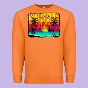 Summer Vibes Premium Sweatshirt Designed By Cowcowdesign