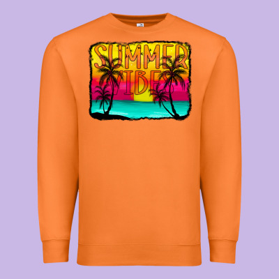 Summer Vibes Premium Sweatshirt Designed By Cowcowdesign