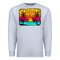 Heather Grey summer vibes Premium Sweatshirt - CowCowDesign