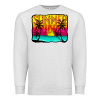 Oatmeal Heather summer vibes Premium Sweatshirt - CowCowDesign