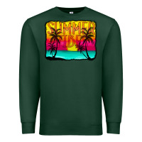 Sports Green summer vibes Premium Sweatshirt - CowCowDesign